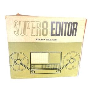 Vintage Atlas Warner 500 Super 8 film editor and viewer with Film Splicer